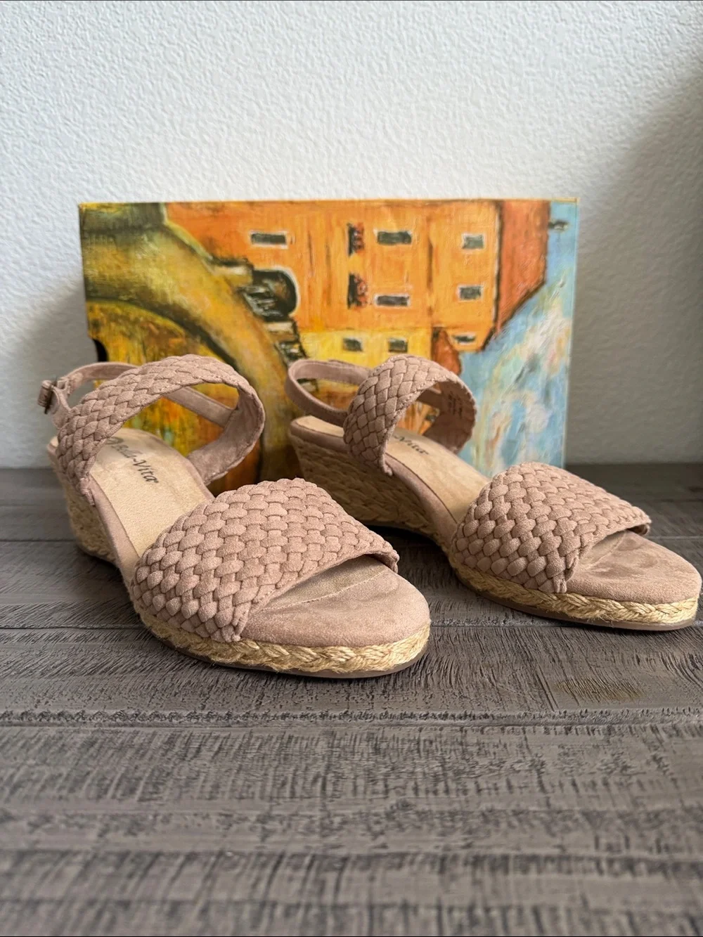 Bella Vita Women's Mariella Espadrille Wedge Sandals NIB